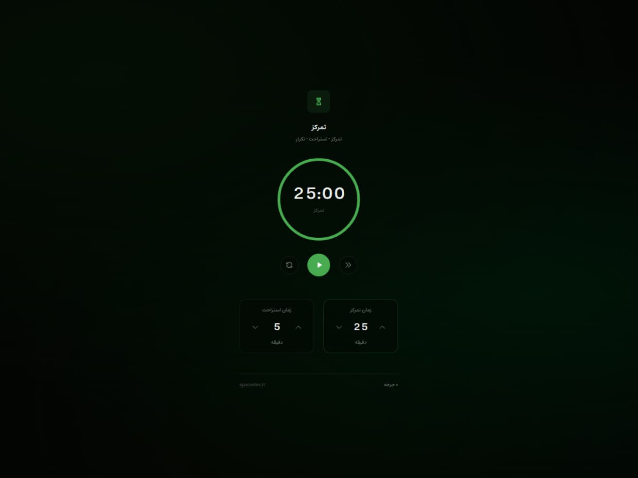 تمرکز - (Pomodoro)